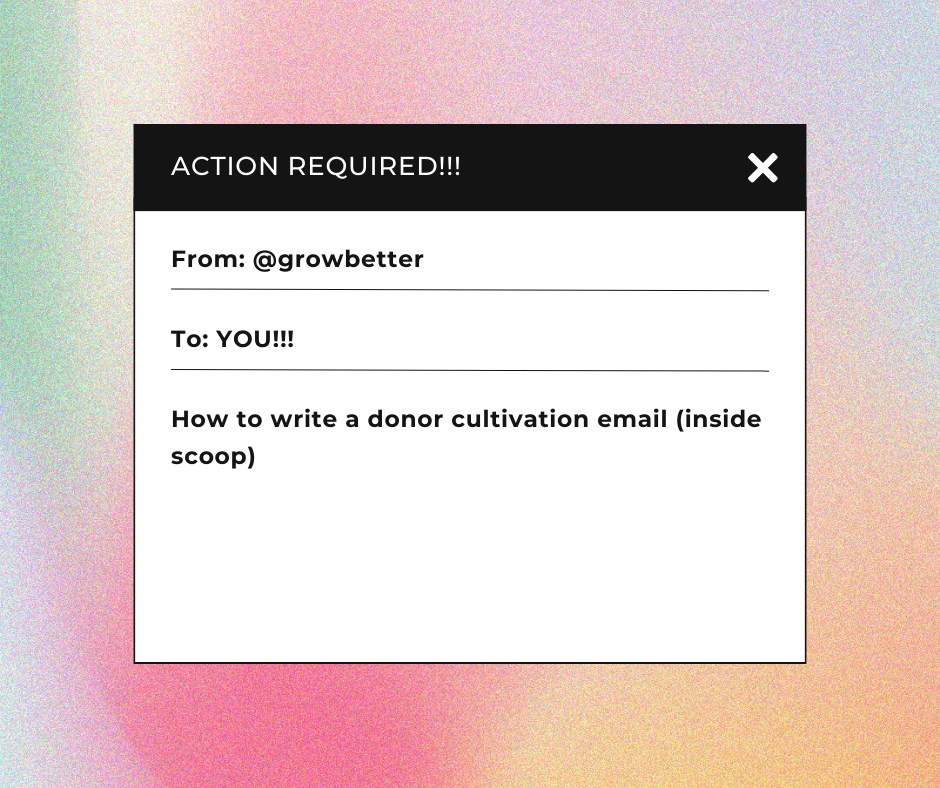 How to write a donor cultivation email